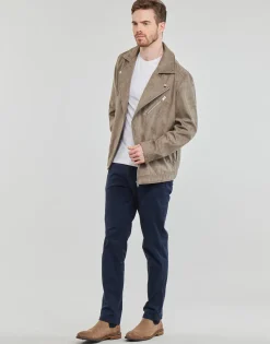 New Jack & Jones - JJROCKY FAUX SUEDE BIKER JACKET Beige