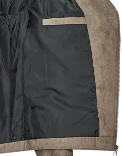 New Jack & Jones - JJROCKY FAUX SUEDE BIKER JACKET Beige