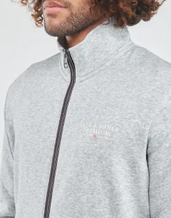 Jack & Jones - JPRBLUARCHIE SWEAT ZIP HIGH NECK Gris