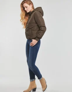 JDY - NEWERICA SHORT HOOD JACKET OTW Marron Clearance