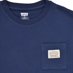 Levi's - LVB LONG SLEEVE POCKET TEE Marine Discount
