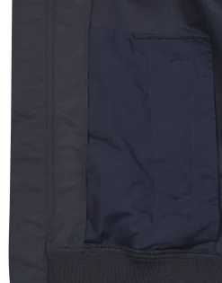 New Lyle & Scott - MESH BACKED FUNNEL NECK JACKET Bleu