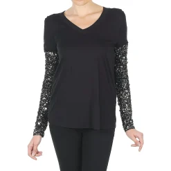 Manoush - TSHIRT ML INDIAN BASIC Noir Hot