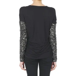 Manoush - TSHIRT ML INDIAN BASIC Noir Hot