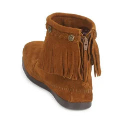 Hot Minnetonka - HI TOP BACK ZIP BOOT Marron
