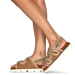 Hot Mou - BIO TWO BUCKLES AND BACK STRAP Marron