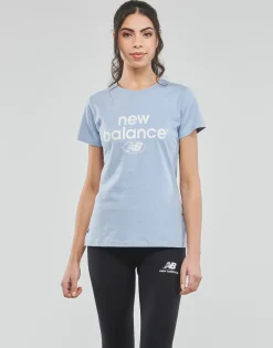 Best New Balance - ESSENTIALS GRAPHIC ATHLETIC FIT SHORT SLEEVE Bleu