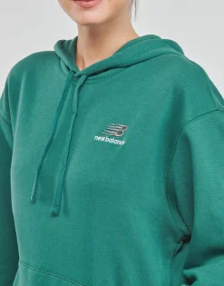Outlet New Balance - UNI-SSENTIALS FRENCH TERRY HOODIE Vert