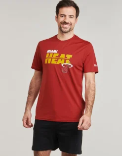 Clearance New-Era - NBA ESSENTIALS TEE MIAMI HEAT Rouge