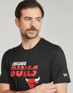 New New-Era - NBA ESSENTIALS TEE CHICAGO BULLS Noir