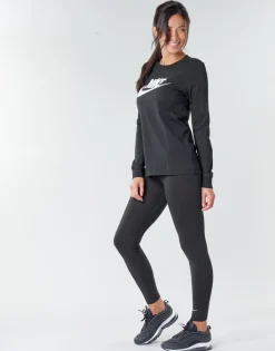 Discount Nike - W NSW TEE ESSNTL LS ICON FTR Noir