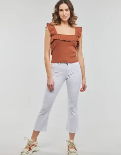 Noisy May - NMSALLIE HW KICK FLARED JEANS VI163BW S* Blanc Sale