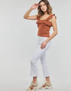 Noisy May - NMSALLIE HW KICK FLARED JEANS VI163BW S* Blanc Sale