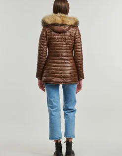 Oakwood - POPPING (removable raccoon fur) Cognac Online