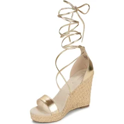 Only - ONLAMELIA-17 PU FOIL WRAP WEDGE HEEL Doré Discount