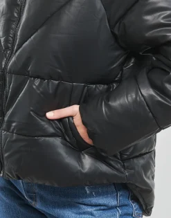 Clearance Only - ONLANJA FAUX LEATHER PUFFER CC OTW Noir