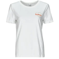 Only - ONLBEATE LIFE S/S HEART TOP CS JRS Blanc Discount