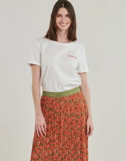 Only - ONLBEATE LIFE S/S HEART TOP CS JRS Blanc Discount