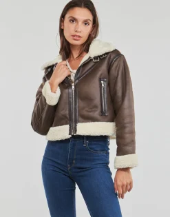 Only - ONLBETTY FAUX SUEDE BONDED AVIATOR OTW Marron Sale