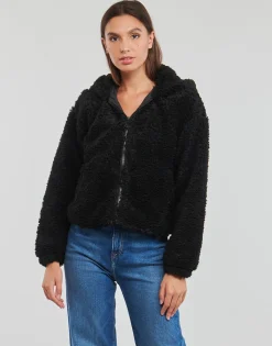 Clearance Only - ONLELLIE SHERPA HOODED JACKET CC  OTW Noir