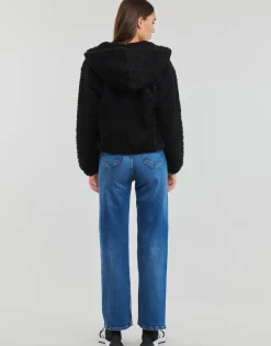 Clearance Only - ONLELLIE SHERPA HOODED JACKET CC  OTW Noir