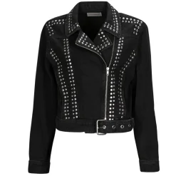 Only - ONLGILLA LS STUD DNM BIKER JACKET CRO