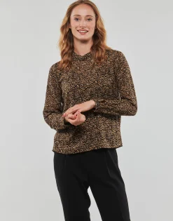 Only - ONLKACEY FR L/S HIGH NECK TOP PTM Marron Clearance