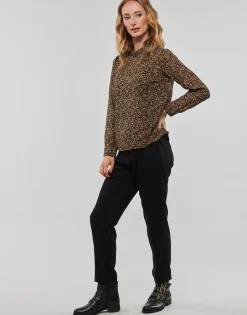 Only - ONLKACEY FR L/S HIGH NECK TOP PTM Marron Clearance