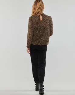 Only - ONLKACEY FR L/S HIGH NECK TOP PTM Marron Clearance