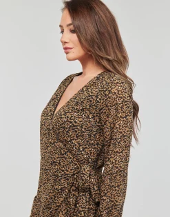 Only - ONLKACEY FR L/S WRAP DRESS PTM Marron Sale