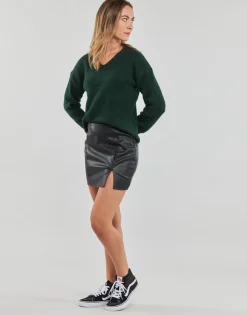 Only - ONLLENI FAUX LEATHER SLIT SKIRT PNT