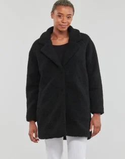 Sale Only - ONLNEWAURELIA SHERPA COAT CC OTW Noir