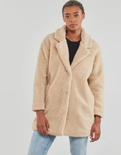 Sale Only - ONLNEWAURELIA SHERPA COAT CC OTW Beige