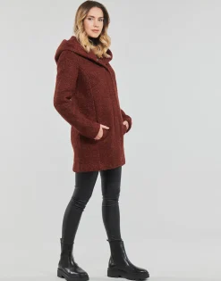 New Only - ONLSEDONA BOUCLE WOOL COAT OTW NOOS Bordeaux