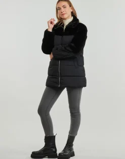 Outlet Only - ONLWANJA FUR PUFFER MIX COAT CC OTW Noir
