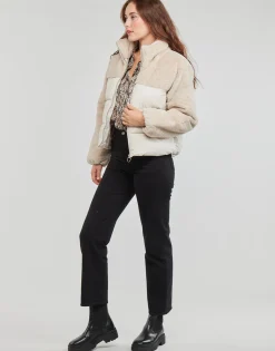 Sale Only - ONLWANJA FUR PUFFER MIX JACKET CC OTW Beige