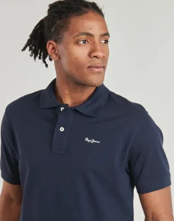 Hot Pepe jeans - ESSENTIAL POLO CONTRAST LOGO Marine