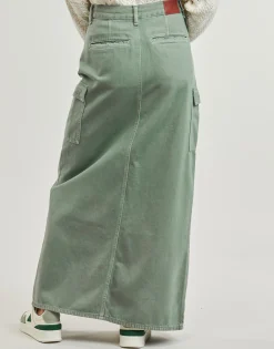 Online Pepe jeans - MAXI SKIRT HW CLR Kaki
