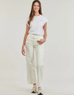Sale Pepe jeans - WIDE LEG JEANS UHW Ecru