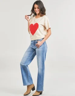 Clearance Pepe jeans - WIDE LEG JEANS UHW Bleu