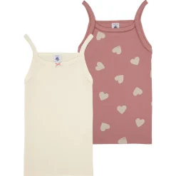 Petit Bateau - 2 CHEMISES BRETELLES Rose Clearance