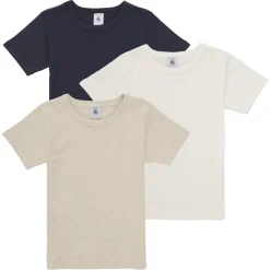 Petit Bateau - 3 TEE SHIRTS MC Multicolore New