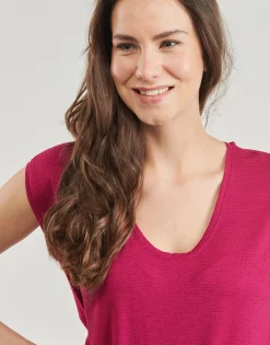 Pieces - PCBILLO TEE LUREX STRIPES