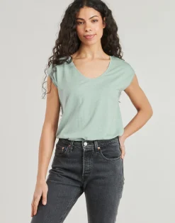 Outlet Pieces - PCBILLO TEE LUREX STRIPES Bleu