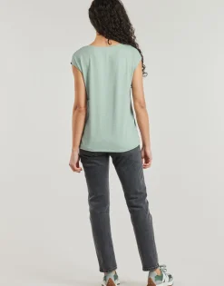 Outlet Pieces - PCBILLO TEE LUREX STRIPES Bleu