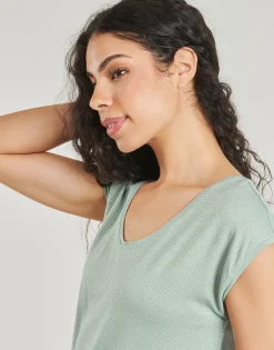 Outlet Pieces - PCBILLO TEE LUREX STRIPES Bleu