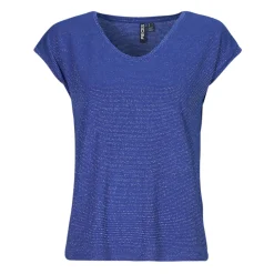 Pieces - PCBILLO TEE LUREX STRIPES Bleu