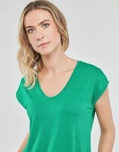 Pieces - PCBILLO TEE LUREX STRIPES