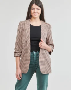 Best Pieces - PCBOSS 3/4 PRINTED BLAZER Marron