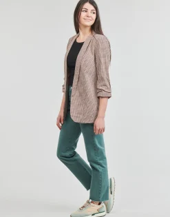 Best Pieces - PCBOSS 3/4 PRINTED BLAZER Marron